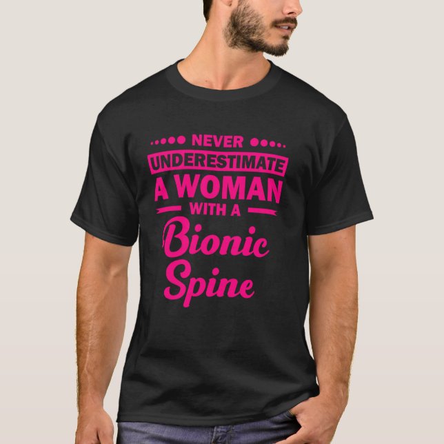 Camiseta Funny Bionic Spine Surgery Gift Back Spin (Frente)