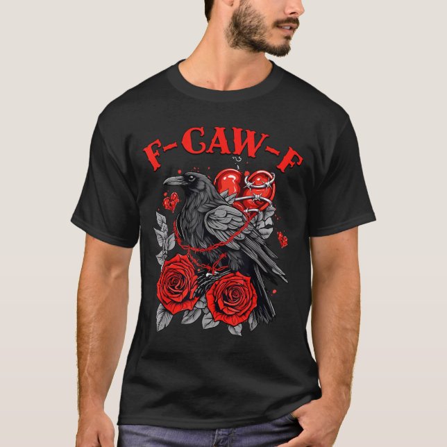 Camiseta Funny Black Bird F-caw-f Anti Valentines Day Singl (Frente)