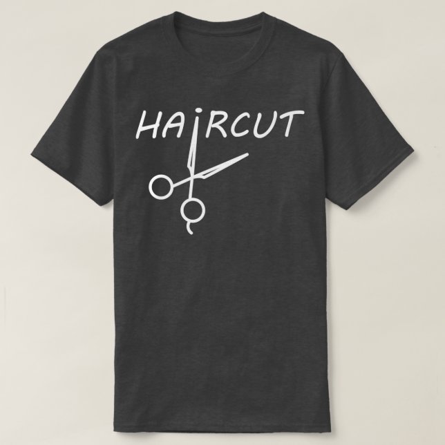 Camiseta funny black haircut t Barber s (Frente do Design)
