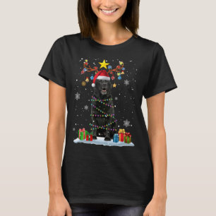 Camiseta Funny Black Lab Cachorro de Natal Reindet de Natal