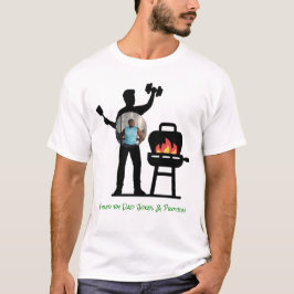 Camiseta Funny Black Silhouette Grill Dad Fitness Photo