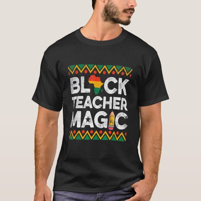 Camiseta Funny Black Teacher Magic Teaching Black History M (Frente)