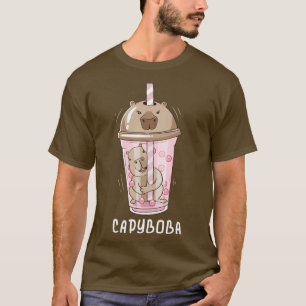 Camiseta Funny Boba Tea Capybara Bubble milk Tea Kawaii