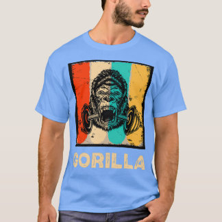 Camiseta Funny Bodybuilder Pai Gift Gorilla Gym Weft