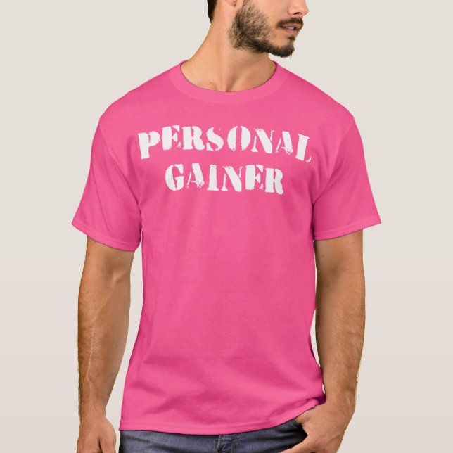 Camiseta Funny Bodybuilding Pesar Gainer Pessoal (Frente)