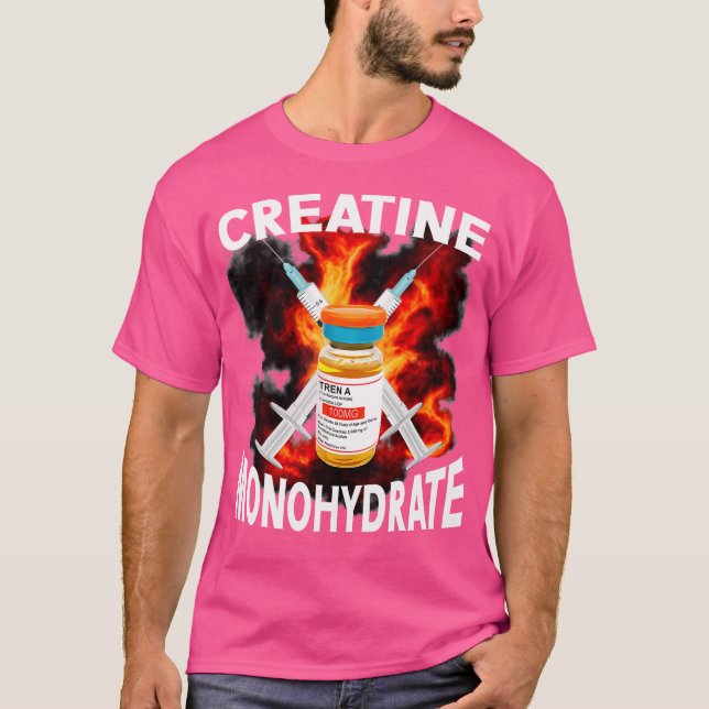 Camiseta Funny Bodybuilding Weelevando Creatina Monohydr (Frente)