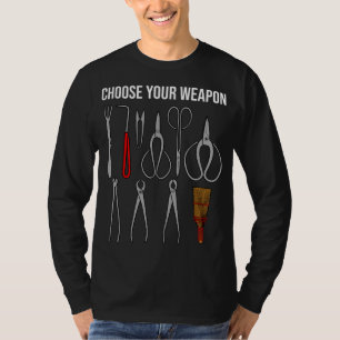 Camiseta Funny Bonsai Gardening Tools Design para Homens Mu
