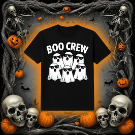 Camiseta Funny Boo Crew Ghosts with Sunglasses Halloween