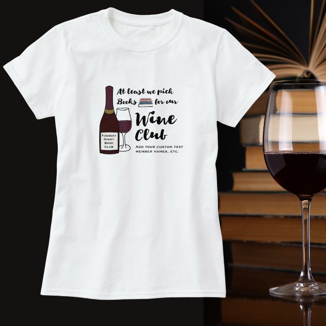 Camiseta Funny Book Club | Drink Wine Club Girls Night Out (Criador carregado)