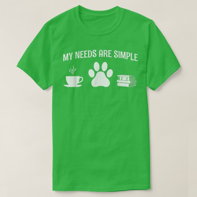 Camiseta Funny book lover Coffee Dog Book 429 (Frente do Design)