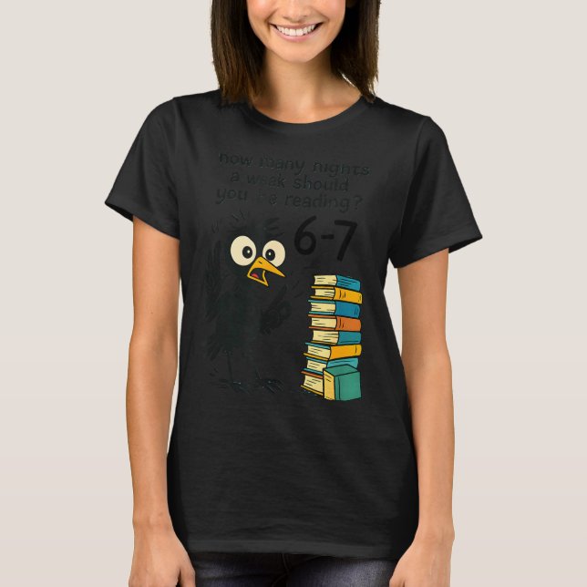 Camiseta Funny Bookworm 6 7 Meme Design _ Reading Nights Hu (Frente)