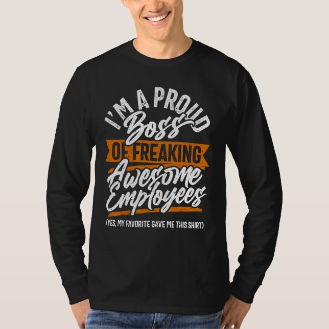 Camiseta Funny Boss, Manager, Proud Boss, Favorite Employee (Frente)