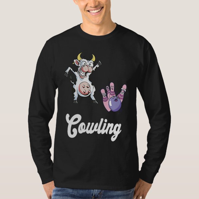 Camiseta Funny Bowling Bowler Cow Strike Bowling Team Bowli (Frente)