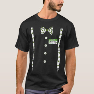 Camiseta Funny Bowtie Suspende irlandês Beija-me Rua Patri