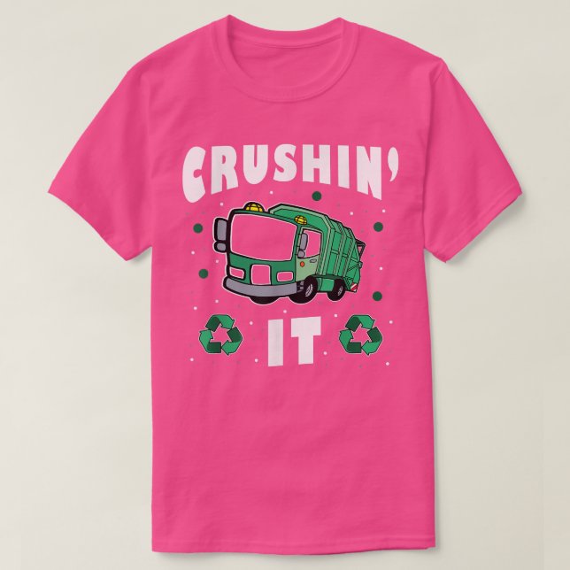 Camiseta Funny boy's  Crushing it  - Garbage Truck  (Frente do Design)
