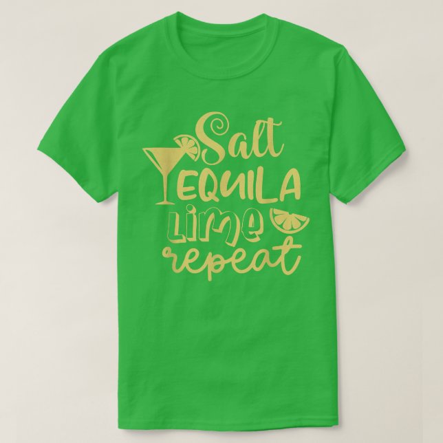 Camiseta Funny Bridesmaid Bride Bachelorette Salt Tequila L (Frente do Design)
