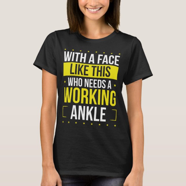 Camiseta Funny Broken Ankle well soon Broken Ankle Warrior (Frente)