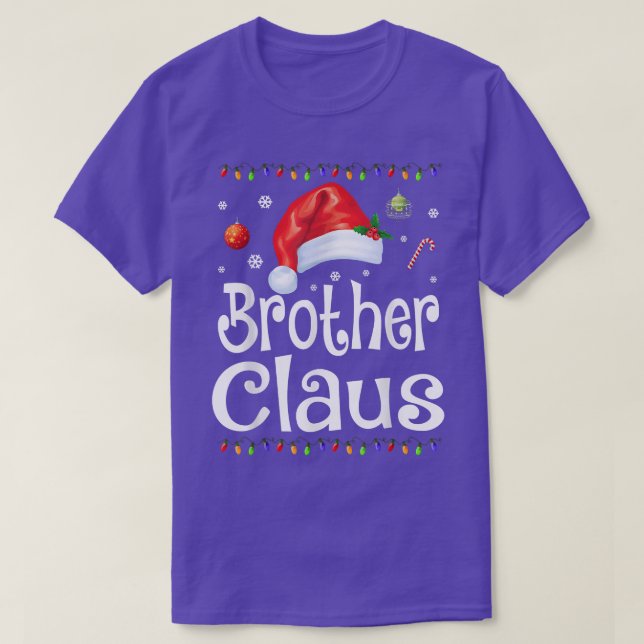 Camiseta Funny Brother Claus Christmas  Pajamas Santa Gift  (Frente do Design)