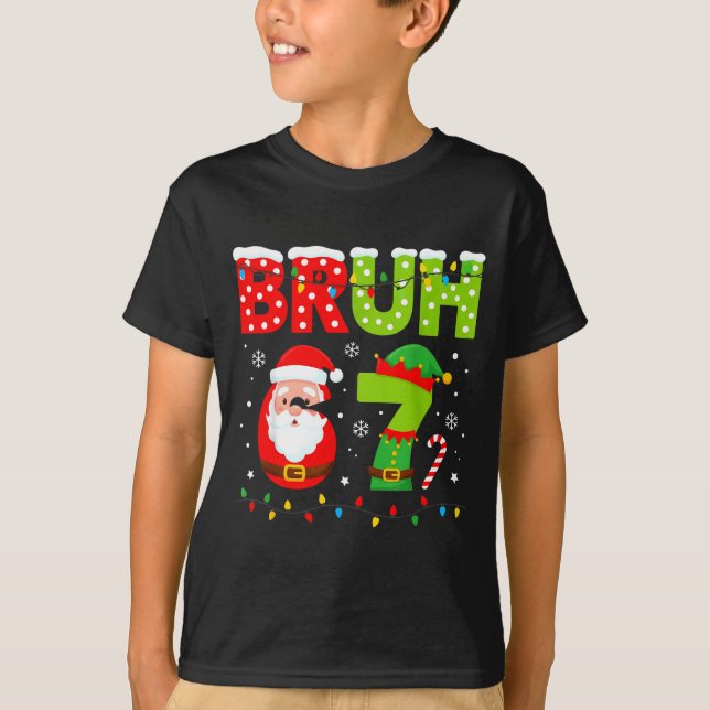 Camiseta Funny Bruh 67 Six Seven 6 7 Meme Christmas Boys Sa (Frente)