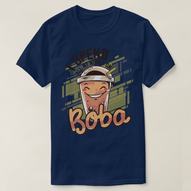 Camiseta Funny Bubble Tea Boba Tea 932 (Frente do Design)