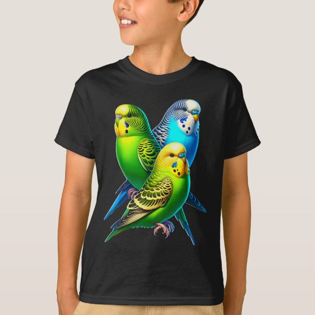 Camiseta Funny Budgie Budgerigar Design  (Frente)