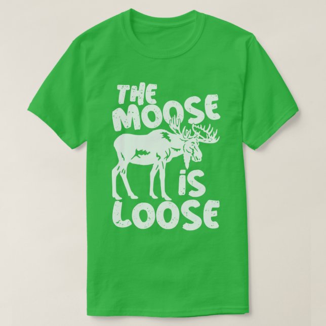 Camiseta Funny Bull Moose Pun A alce está perdida (Frente do Design)