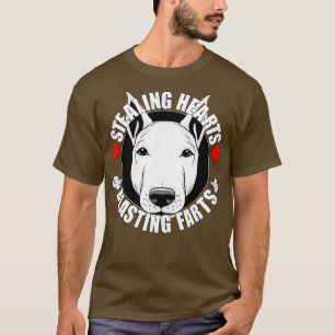 Camiseta Funny Bull Terrier Roubando Farinhas Explosivas