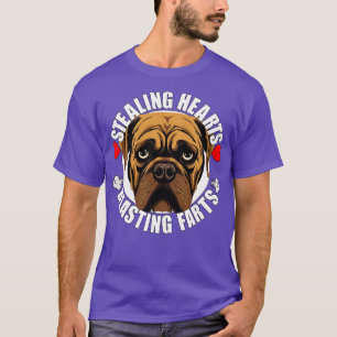 Camiseta Funny Bullmastiff Roubando Corações Explosivos Far