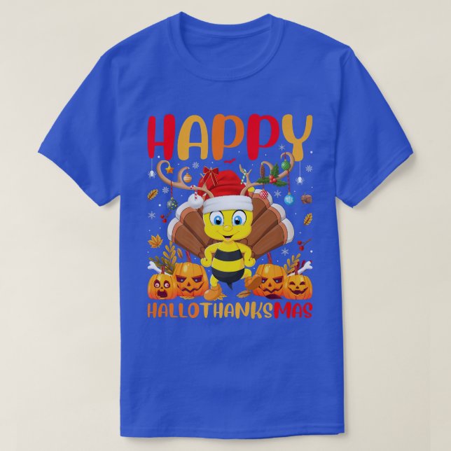 Camiseta Funny Bumble Bee Lover Happy Bumble Bee HelloThank (Frente do Design)