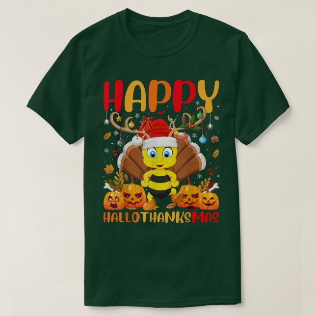 Camiseta Funny Bumble Bee Lover Happy Bumble Bee HelloThank (Frente do Design)