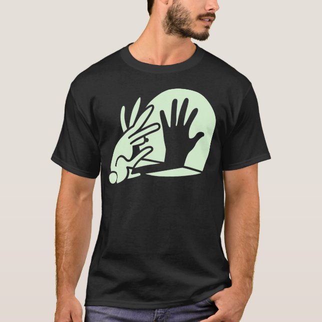 Camiseta Funny Bunny Hand Shadow Puppet Rabbit Humor (Frente)