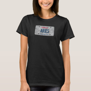 Camiseta Funny Ca State Licity Plate Aries