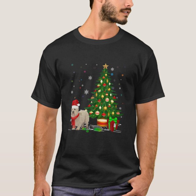 Camiseta Funny Cairn Terrier Dogs Lover Gift Santa Hat Cair (Frente)