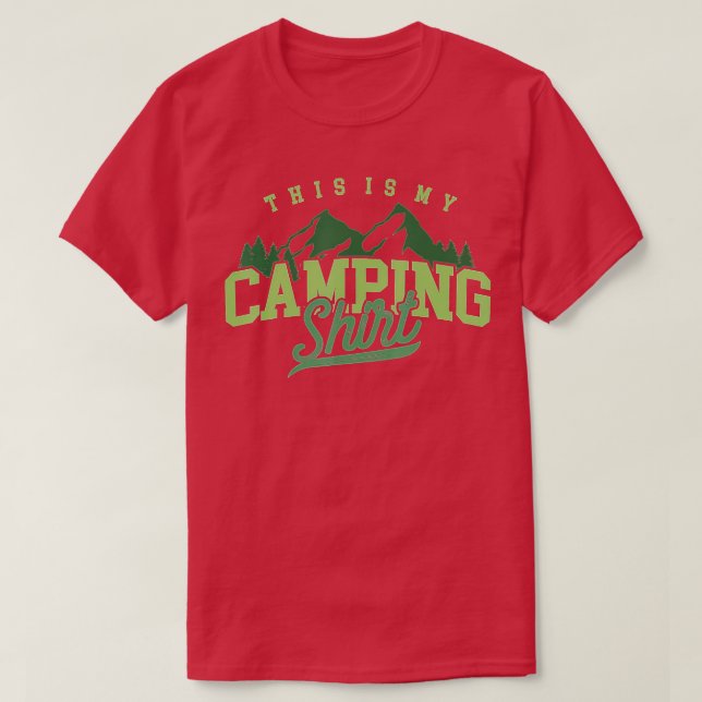 Camiseta Funny Camper Camp Retro Camping Tent This Is My Ca (Frente do Design)