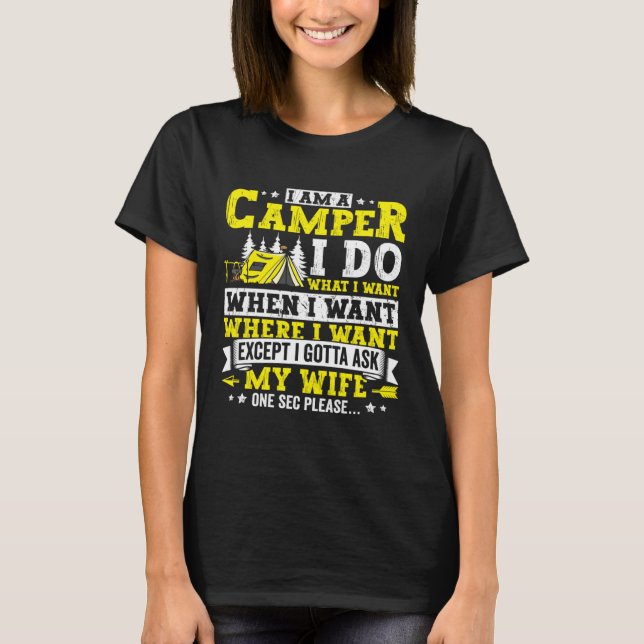 Camiseta Funny Camping Apparel Camper Outdoor Travel for Me (Frente)