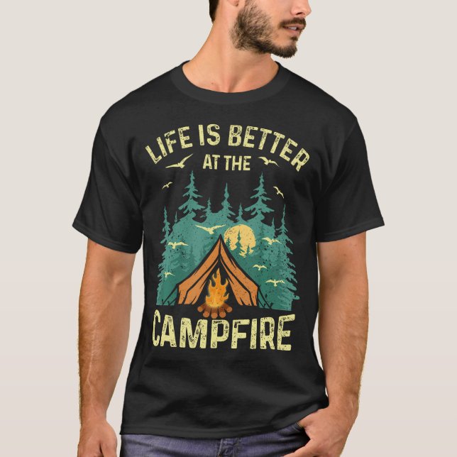 Camiseta Funny Camping Lover Design For Men Women Camping V (Frente)