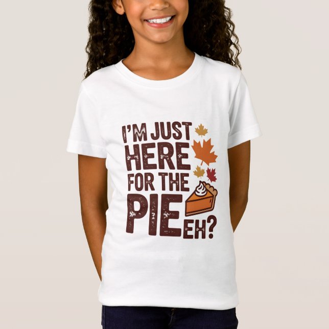 Camiseta Funny Canadian Thanksgiving Pie 'Eh' Retro Fall  (Frente)