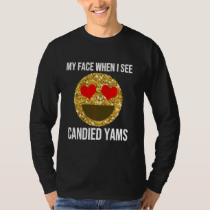 Camiseta Funny Candie Yams Cota Janto de Ação de Graças Mem