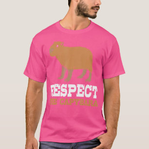 Camiseta Funny Capibara Respeita A Capybara