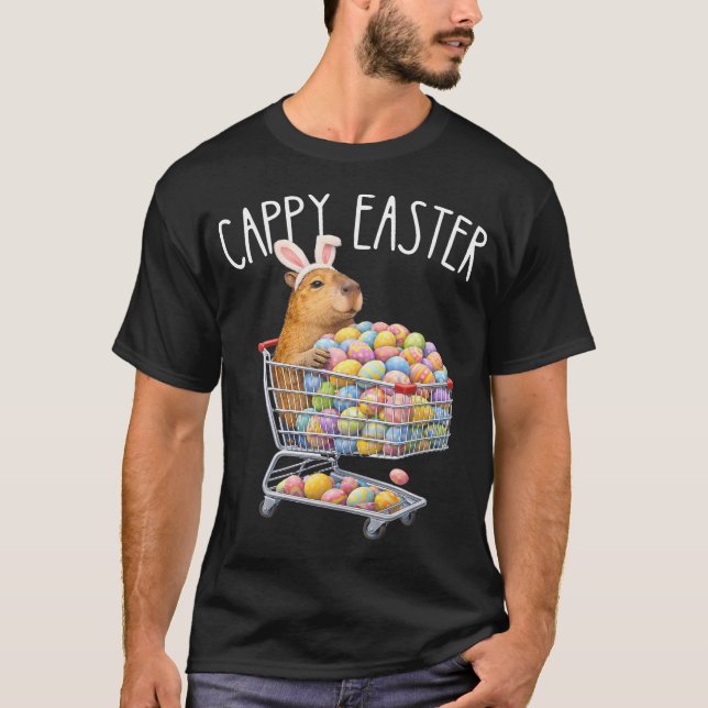 Camiseta Funny Cappy Easter Capybara Easter (Frente)