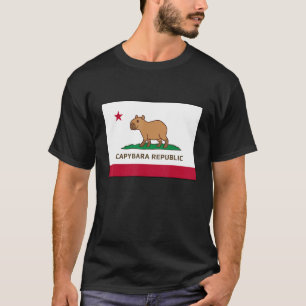 Camiseta Funny Capybara Republic California Flag