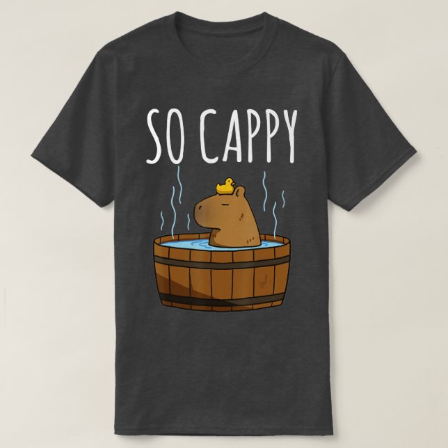 Camiseta Funny Capybara Rodent Não Preocupa Capy Retro Suns (Frente do Design)