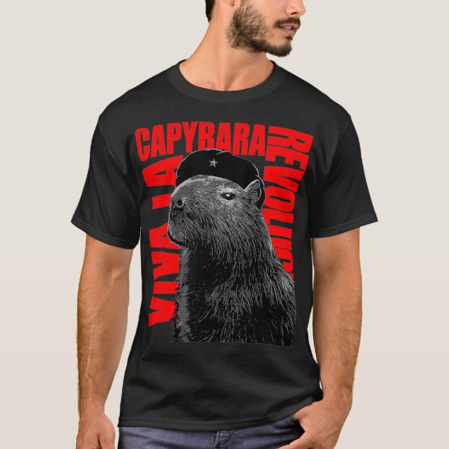Camiseta Funny Capybara Viva La Capybara Ama Capybaras Cut (Frente)