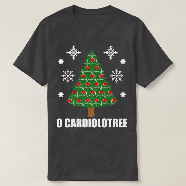 Camiseta Funny Cardiologist Christmas Tree Cardiology Offic (Frente do Design)