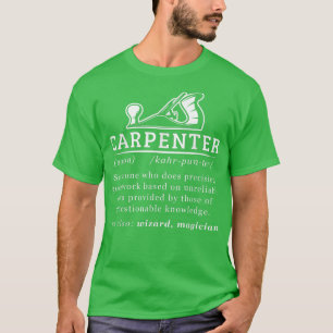 Camiseta Funny Carpenter Definition Woodworking Carpentry 