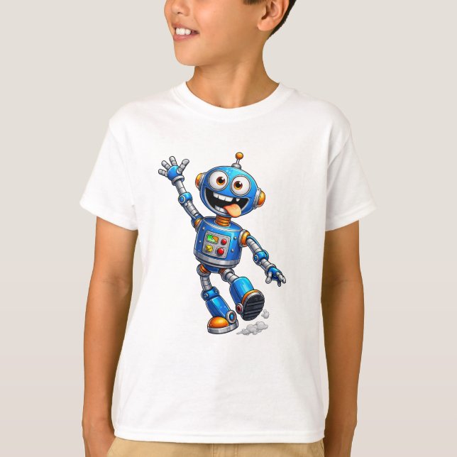 Camiseta Funny Cartoon Tech Character Design (Frente)