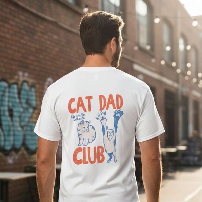 Camiseta Funny Cat Dad Club Cool Pet Dad Gift Idea for Men  (Criador carregado)