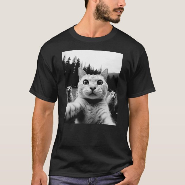 Camiseta Funny Cat Funny Cat Selfie Cat Owner Fun (Frente)