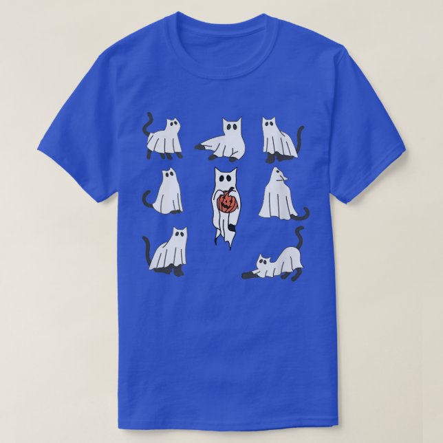 Camiseta Funny cat ghost black cat Halloween for Cat Kitty  (Frente do Design)