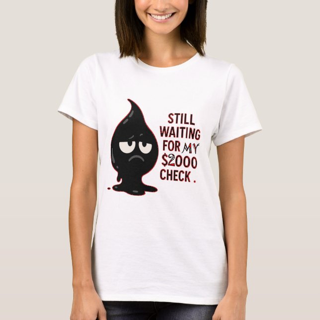 Camiseta Funny Cat Graphic T-Shirt – Still Waiting For My S (Frente)